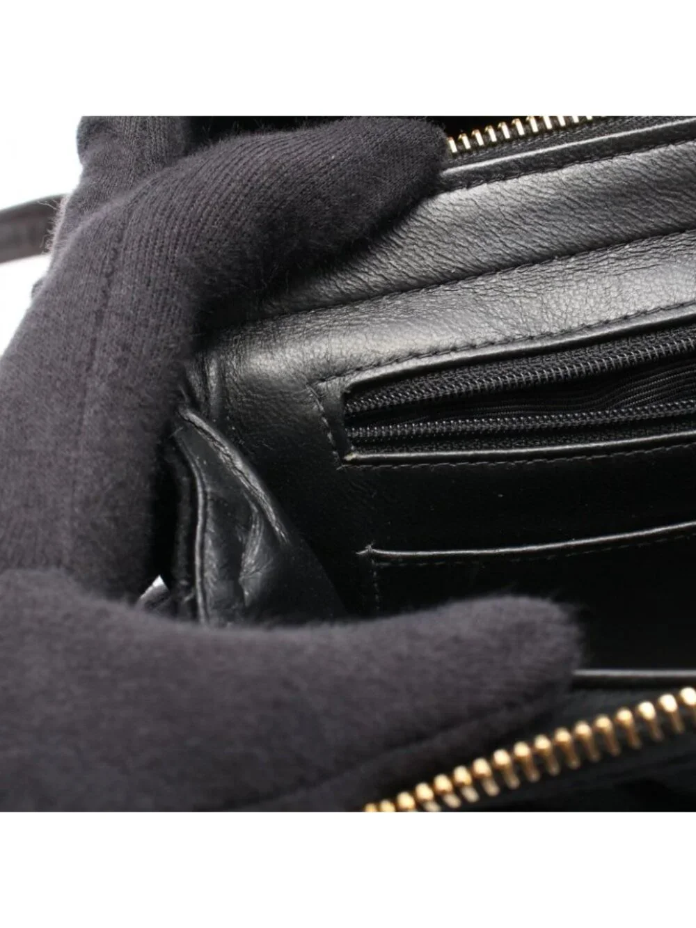 Chanel Backpack Quilted Black Fabric